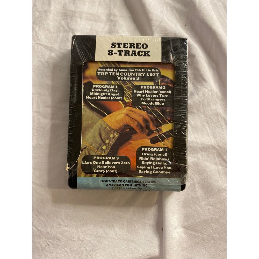 Vintage Stereo 8-Track Tape Top Ten Country 1977 Volume 3 Sealed